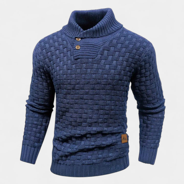Elías – Pull stylé avec col roulé et boutons