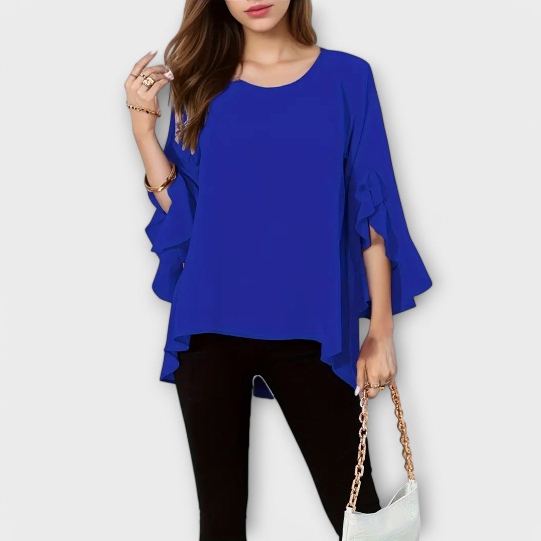 Aria - Blouse printanière parfaite avec décolleté rond