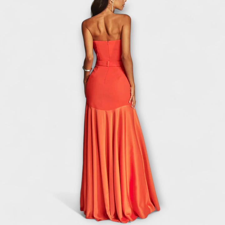 Vada - Robe maxi avec épaules dénudées et décolleté en V
