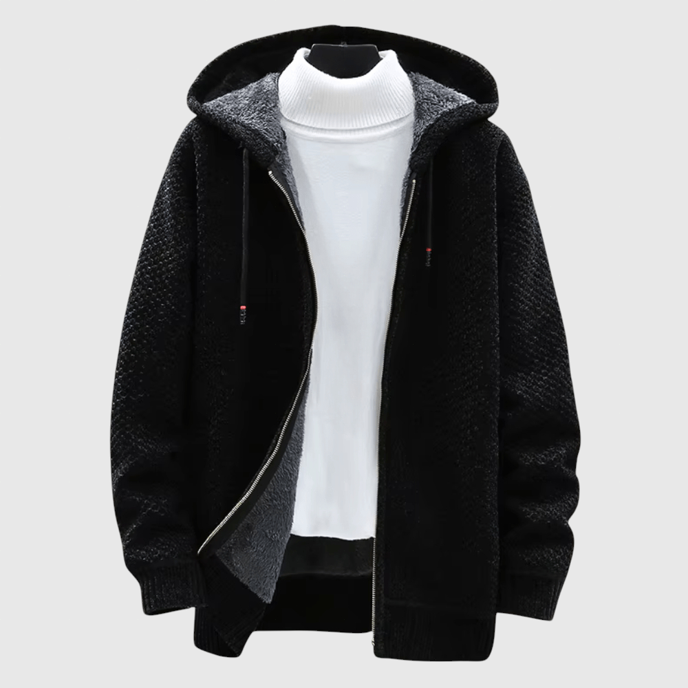 Mojmír – Manteau en tricot avec capuche