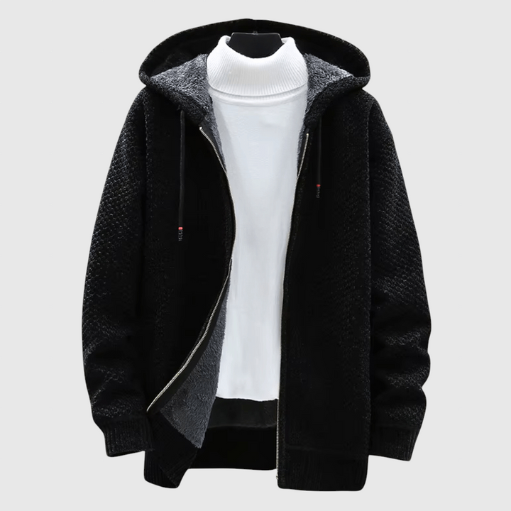 Mojmír – Manteau en tricot avec capuche