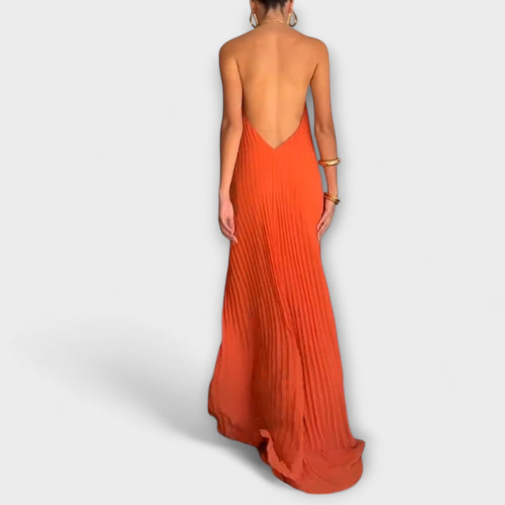 Poppy - Robe stylée avec décolleté plissé