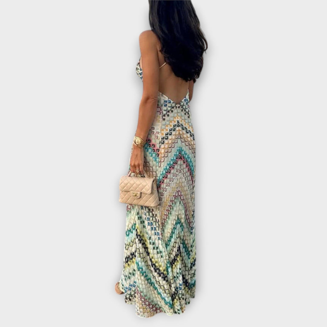 Remi - Robe maxi avec motif en chevron coloré de Missoni
