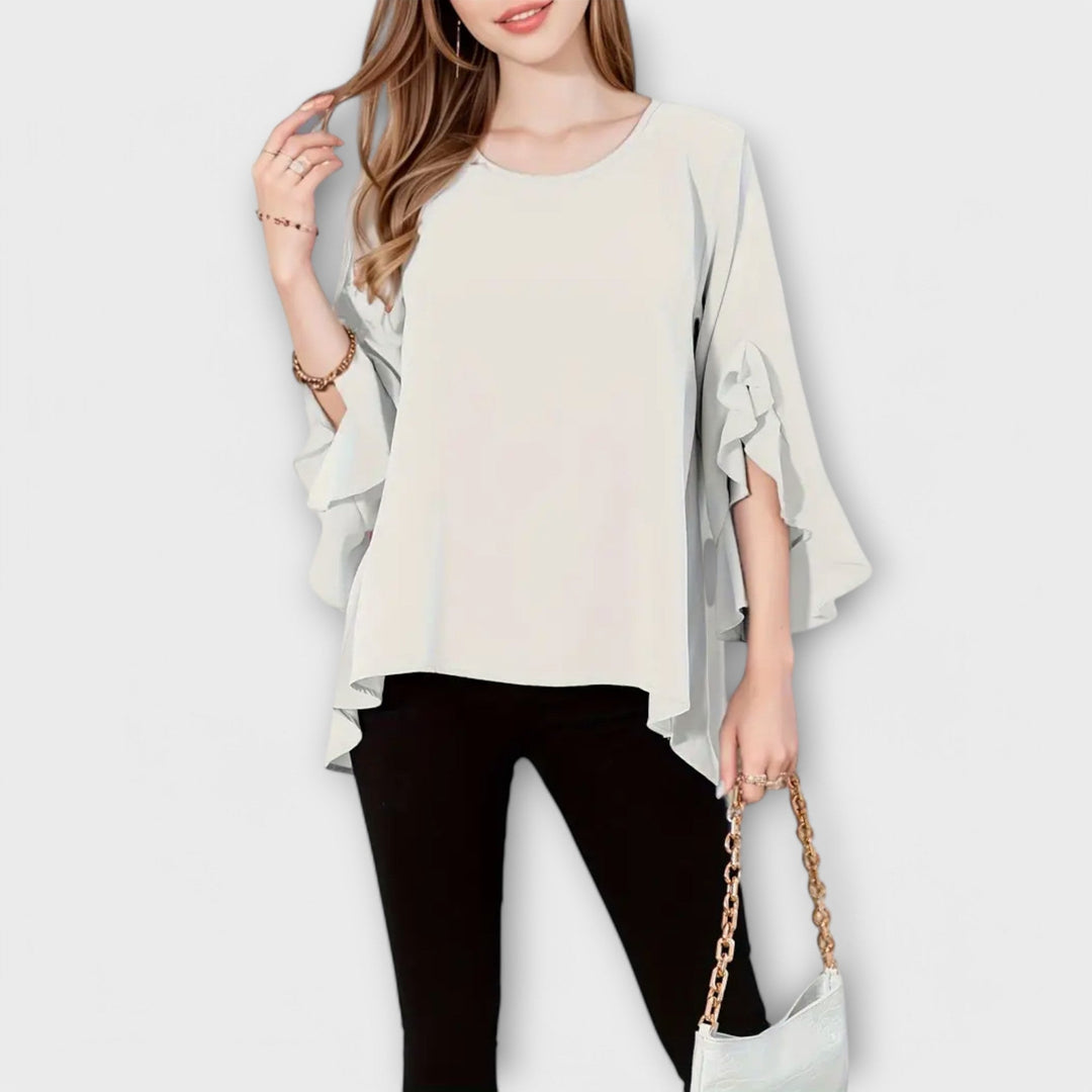 Aria - Blouse printanière parfaite avec décolleté rond