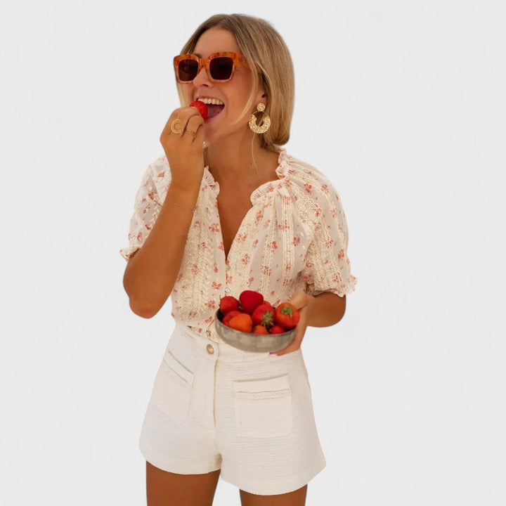 Barbora - Blouse Fleurie