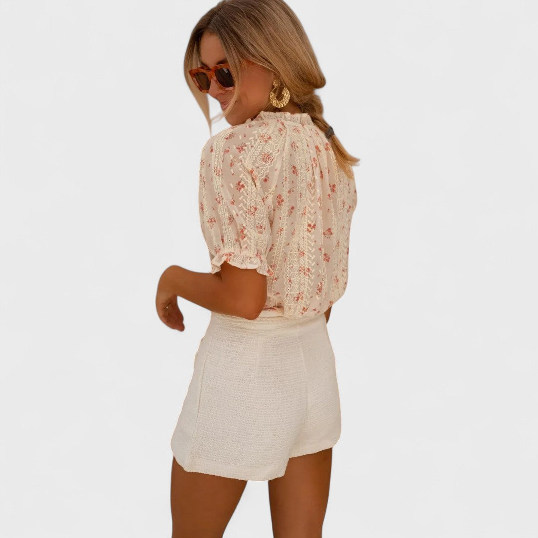 Barbora - Blouse Fleurie