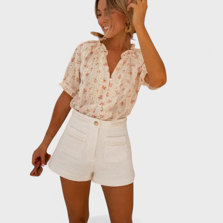 Barbora - Blouse Fleurie