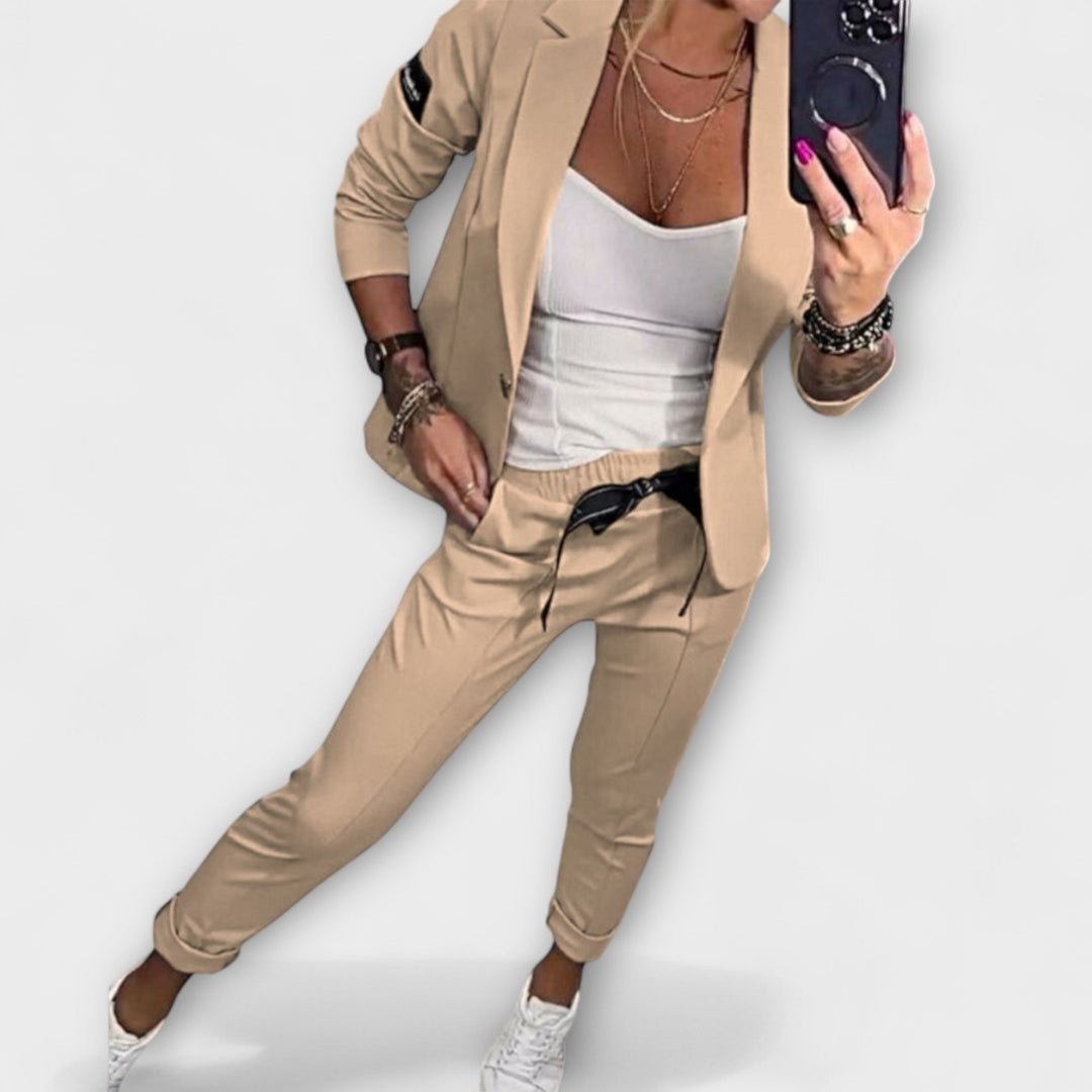 Malou - Ensemble coordonné de haut, veste et pantalon