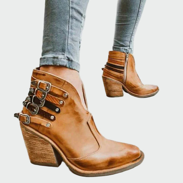 Bottes en cuir rétro