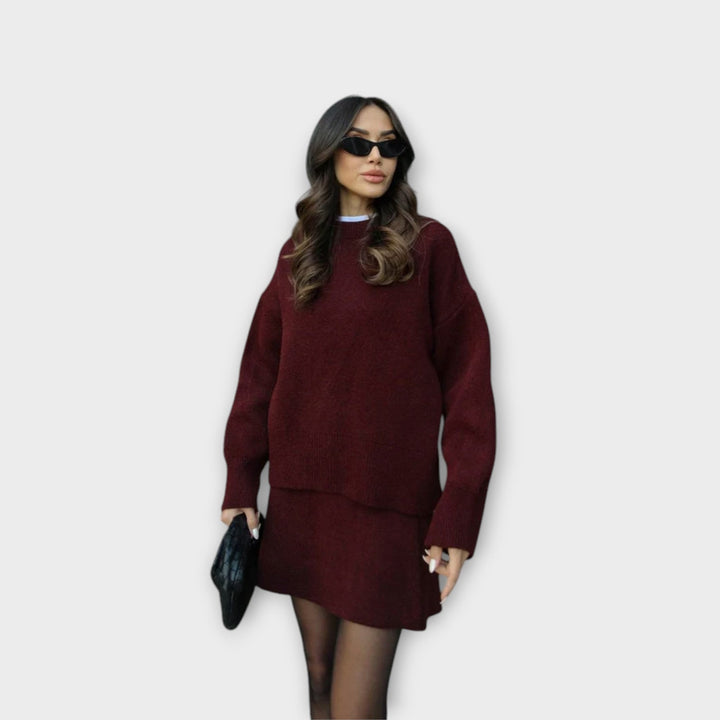 Carol – Ensemble en tricot de blouse et pantalon