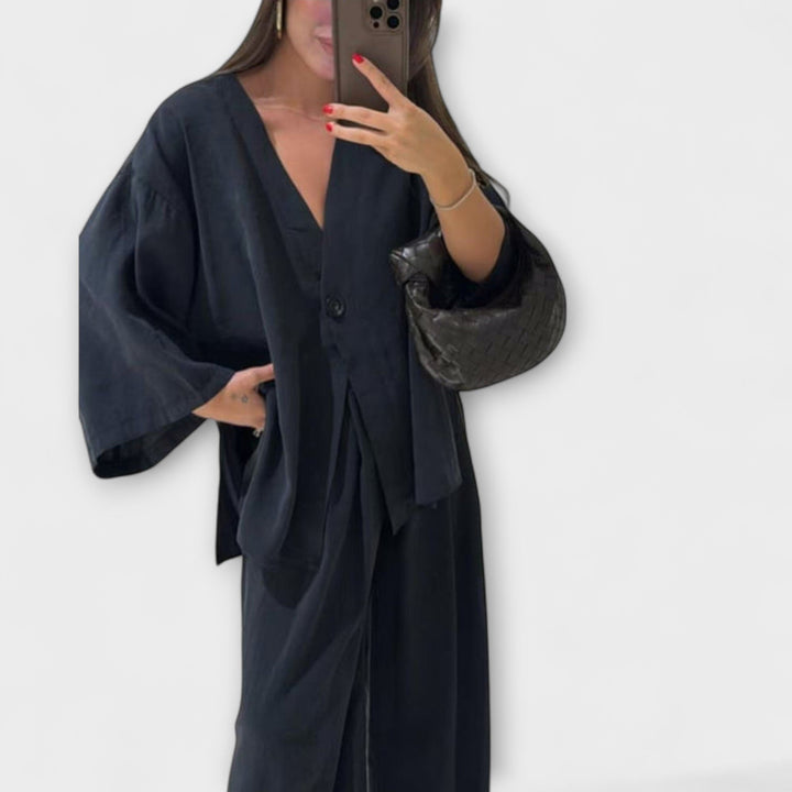 Jacqueline - Top à deux couches et pantalon