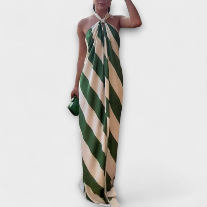 Marlowe - Robe maxi à motif rayé et dos nu