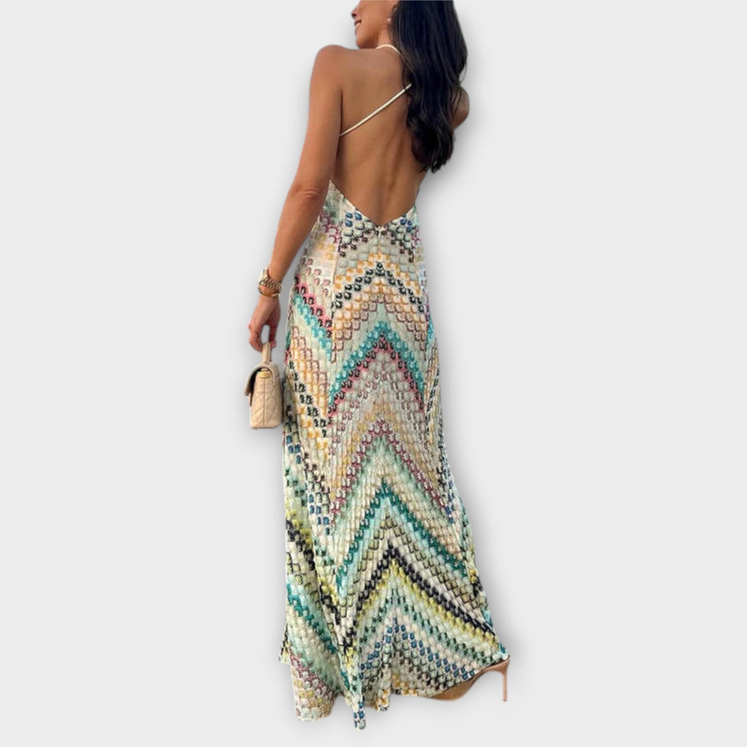 Remi - Robe maxi avec motif en chevron coloré de Missoni