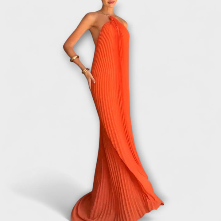 Poppy - Robe stylée avec décolleté plissé