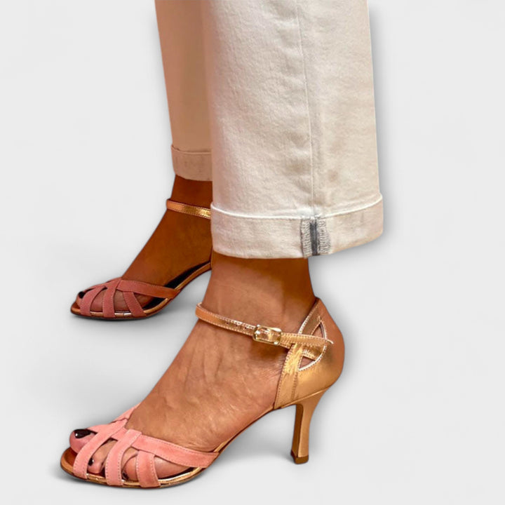 Věnceslava Sandales Élégantes à Talons avec Boucles