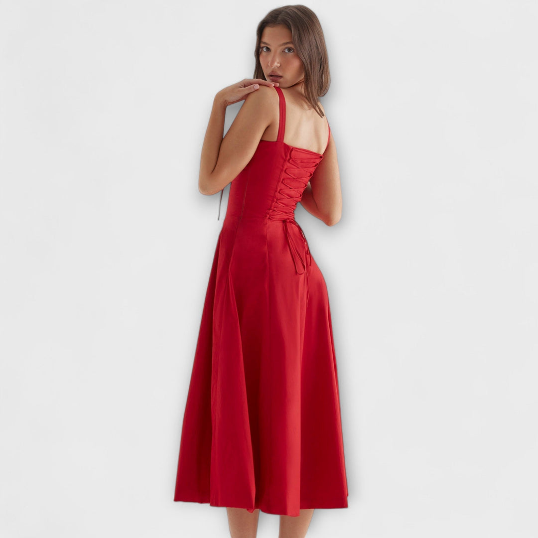 Zipporas - Robe ajustée avec un imprimé floral moderne de printemps