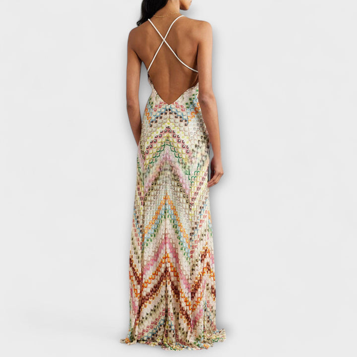 Remi - Robe maxi avec motif en chevron coloré de Missoni