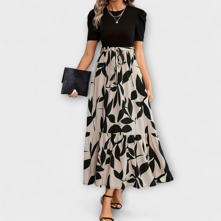 Luna - Robe d'été à motifs floraux et décolleté rond