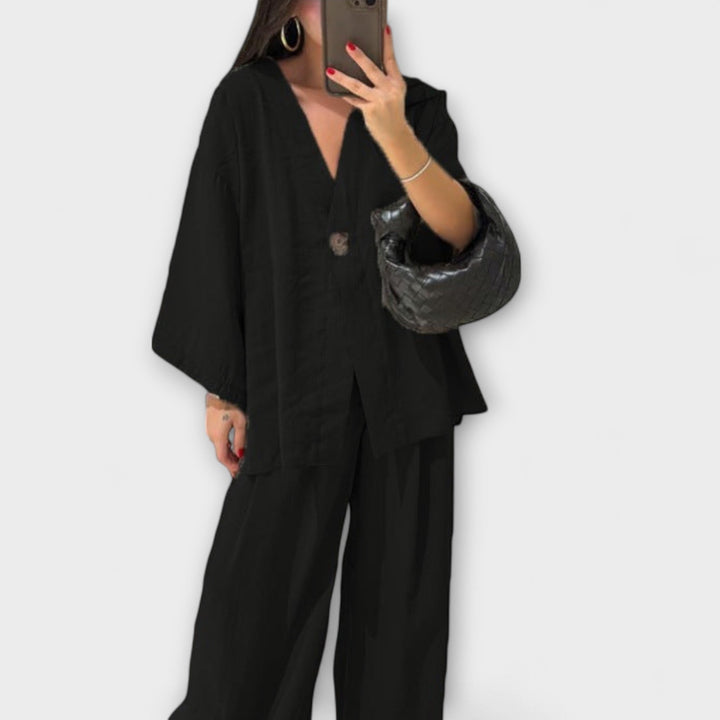 Jacqueline - Top à deux couches et pantalon