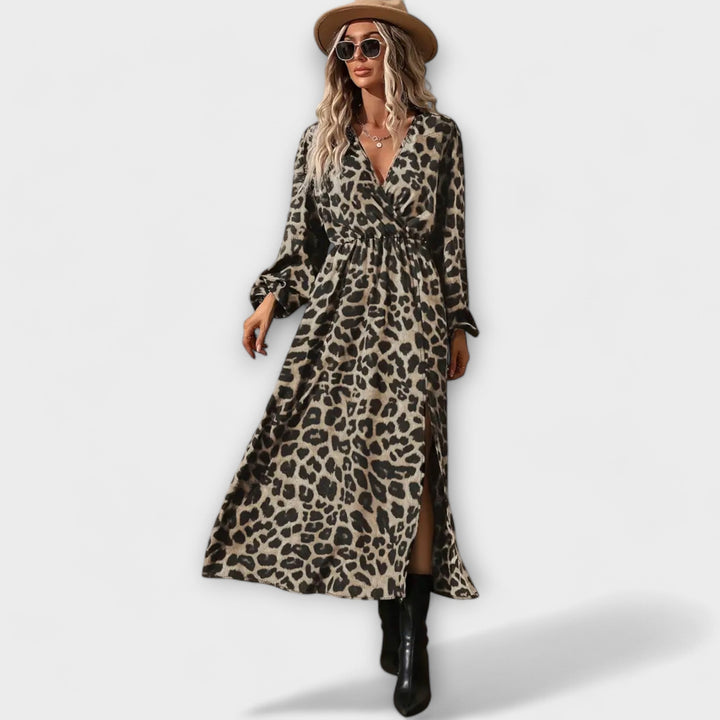 Natalie - Robe stylée avec imprimé léopard
