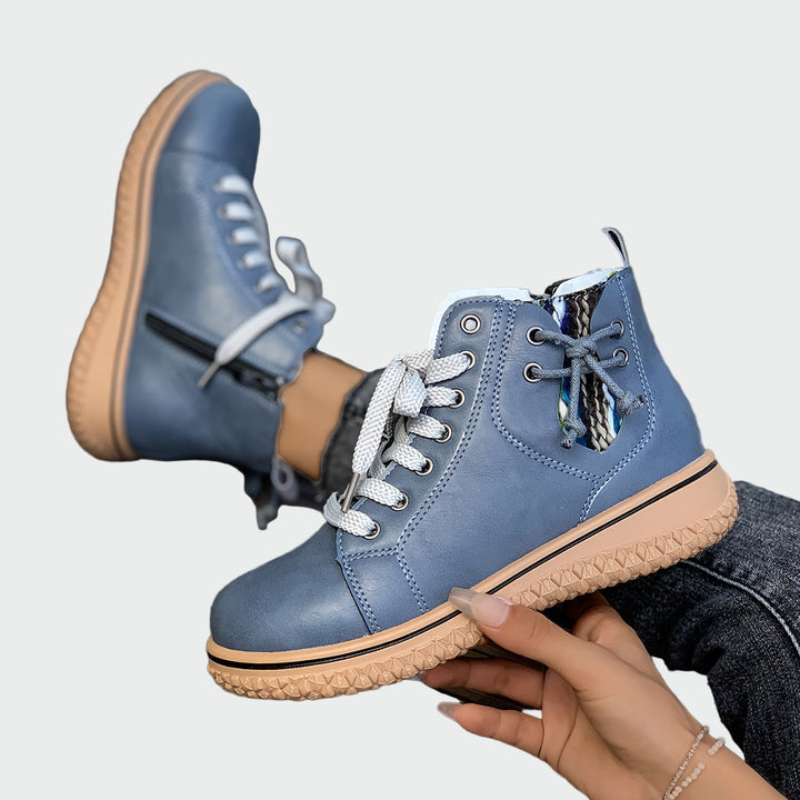 Bottes cheville en cuir orthopédique