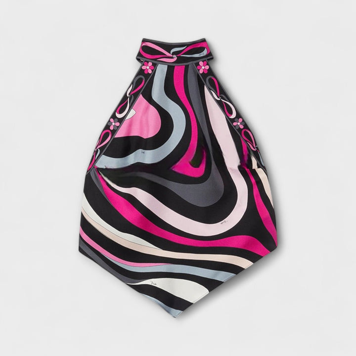Everly - Top halter Sada et jupe midi asymétrique