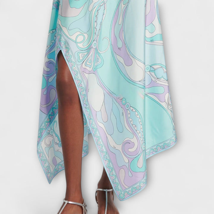 Everly - Top halter Sada et jupe midi asymétrique