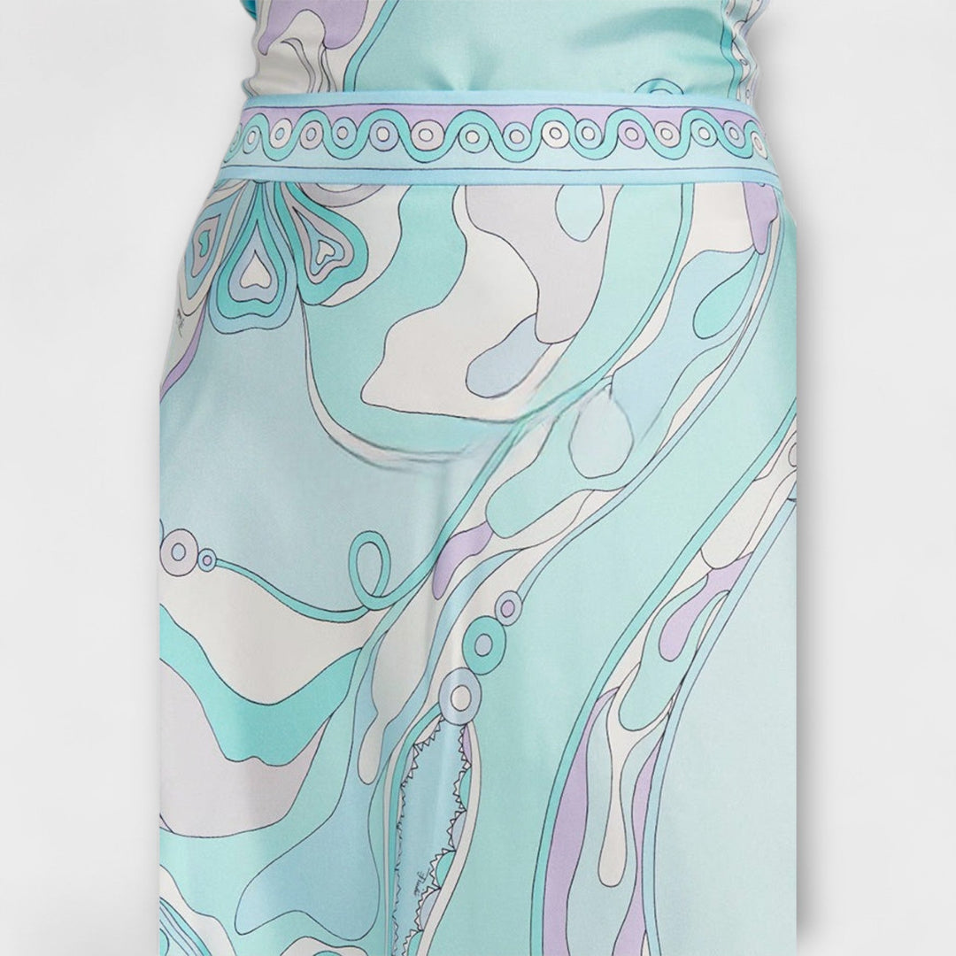 Everly - Top halter Sada et jupe midi asymétrique