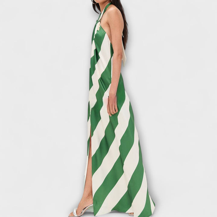 Marlowe - Robe maxi à motif rayé et dos nu