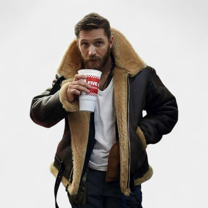Viktor – Veste en cuir premium avec doublure en peau de mouton