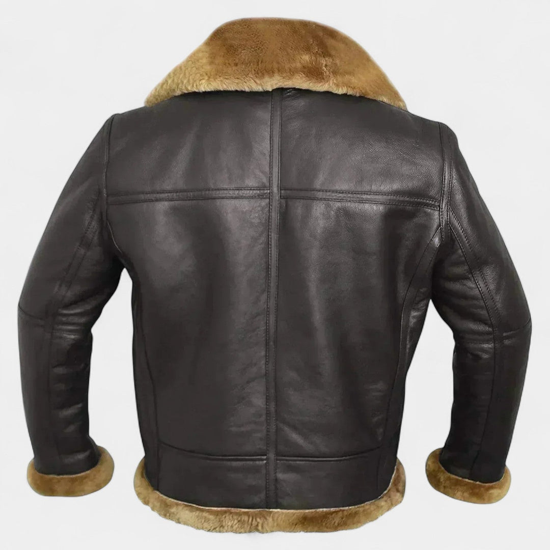Viktor – Veste en cuir premium avec doublure en peau de mouton
