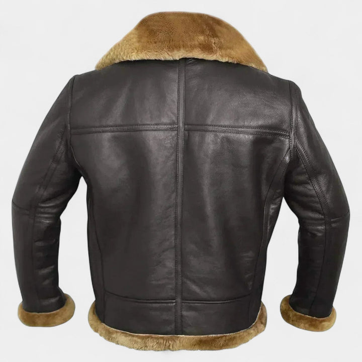 Viktor – Veste en cuir premium avec doublure en peau de mouton