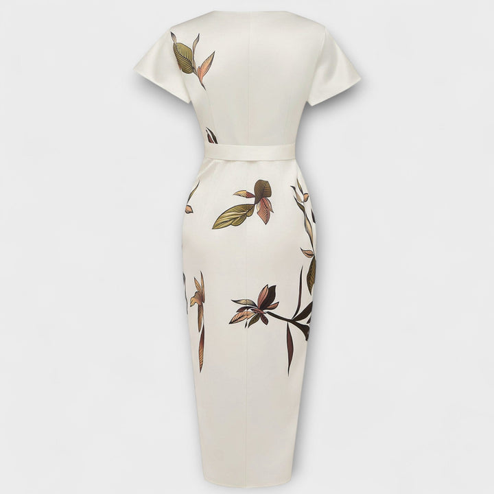 Robe en satin à encolure croisée