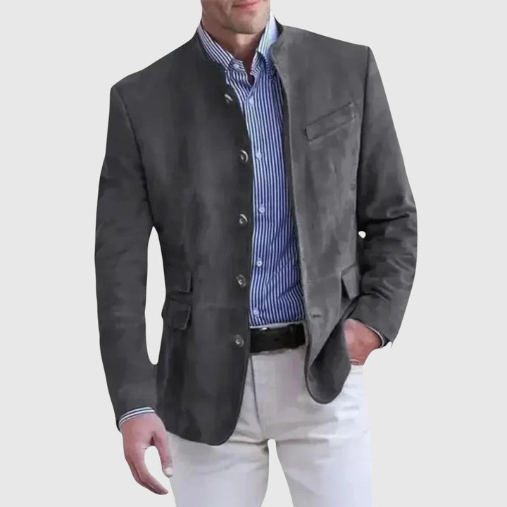 Ondřej - Veste en Daim Clair de Style Sophistiqué