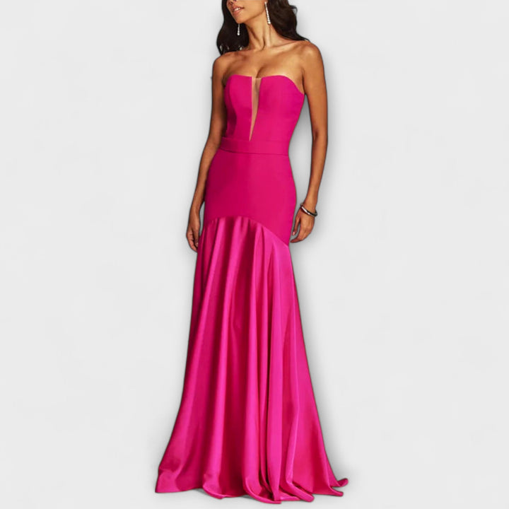 Vada - Robe maxi avec épaules dénudées et décolleté en V