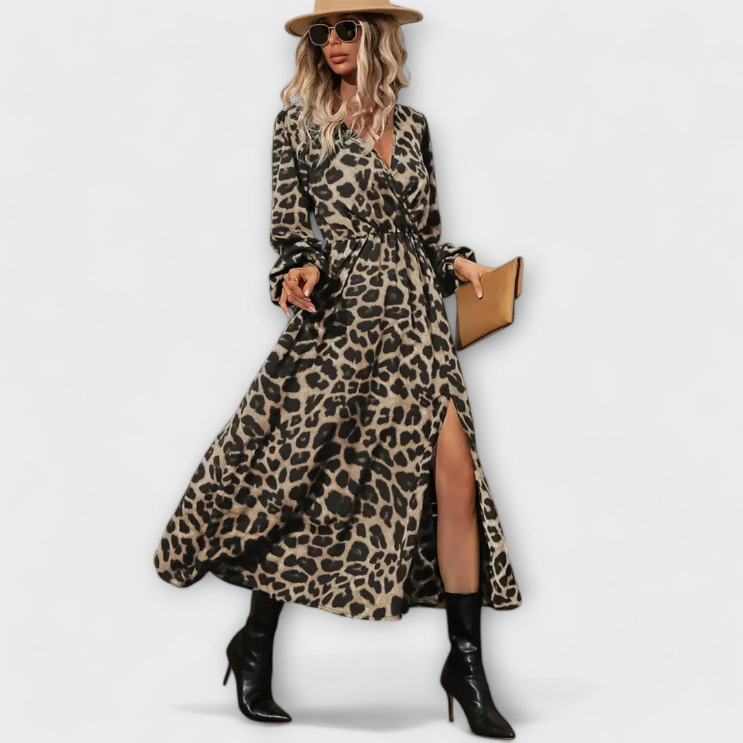 Natalie - Robe stylée avec imprimé léopard