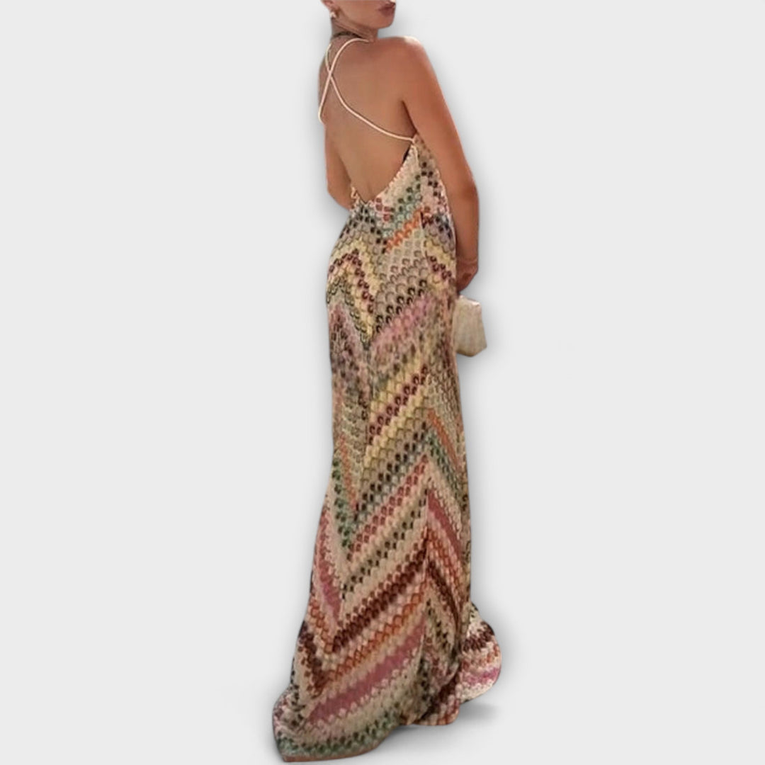 Remi - Robe maxi avec motif en chevron coloré de Missoni
