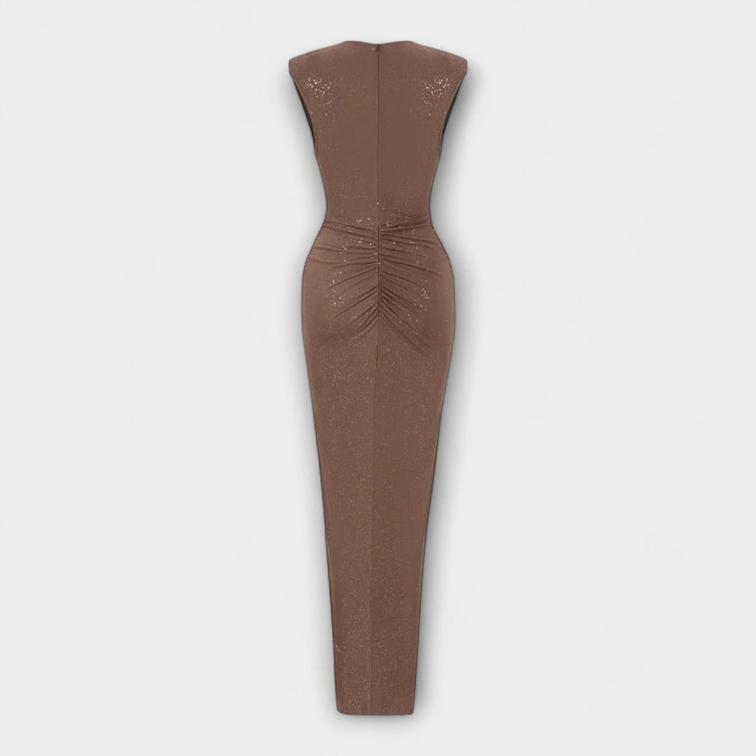 Thea - Robe maxi avec décolleté en V