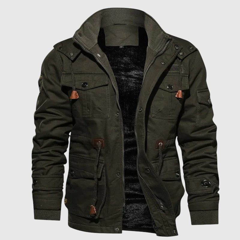 David - Veste militaire avec col haut et plusieurs poches