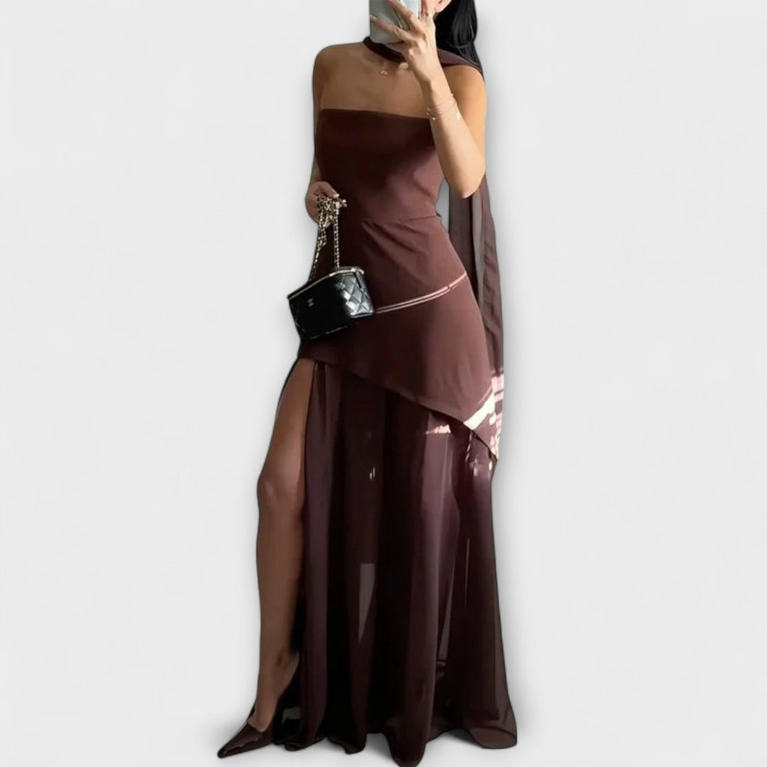 Goldie - Robe Maxi en Chiffon