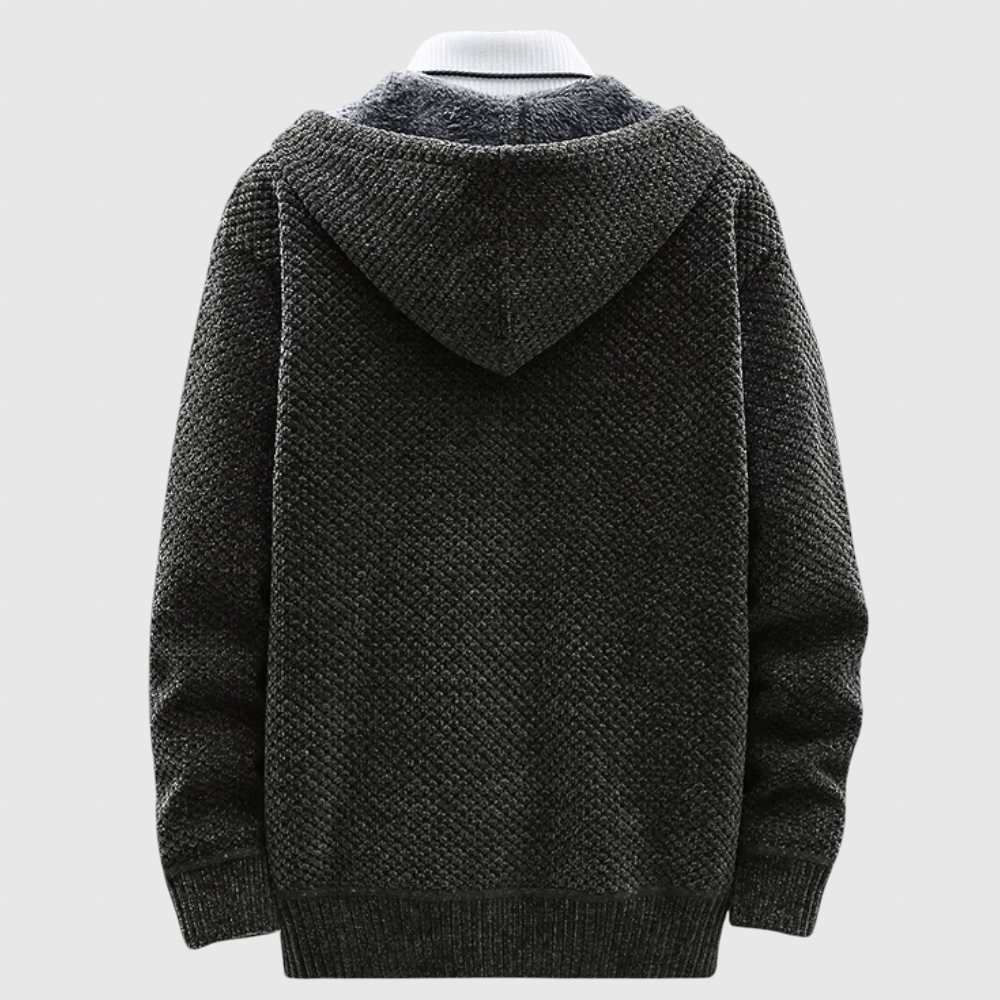Mojmír – Manteau en tricot avec capuche
