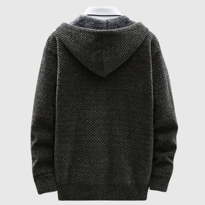 Mojmír – Manteau en tricot avec capuche