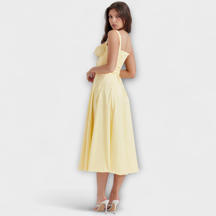 Zipporas - Robe ajustée avec un imprimé floral moderne de printemps