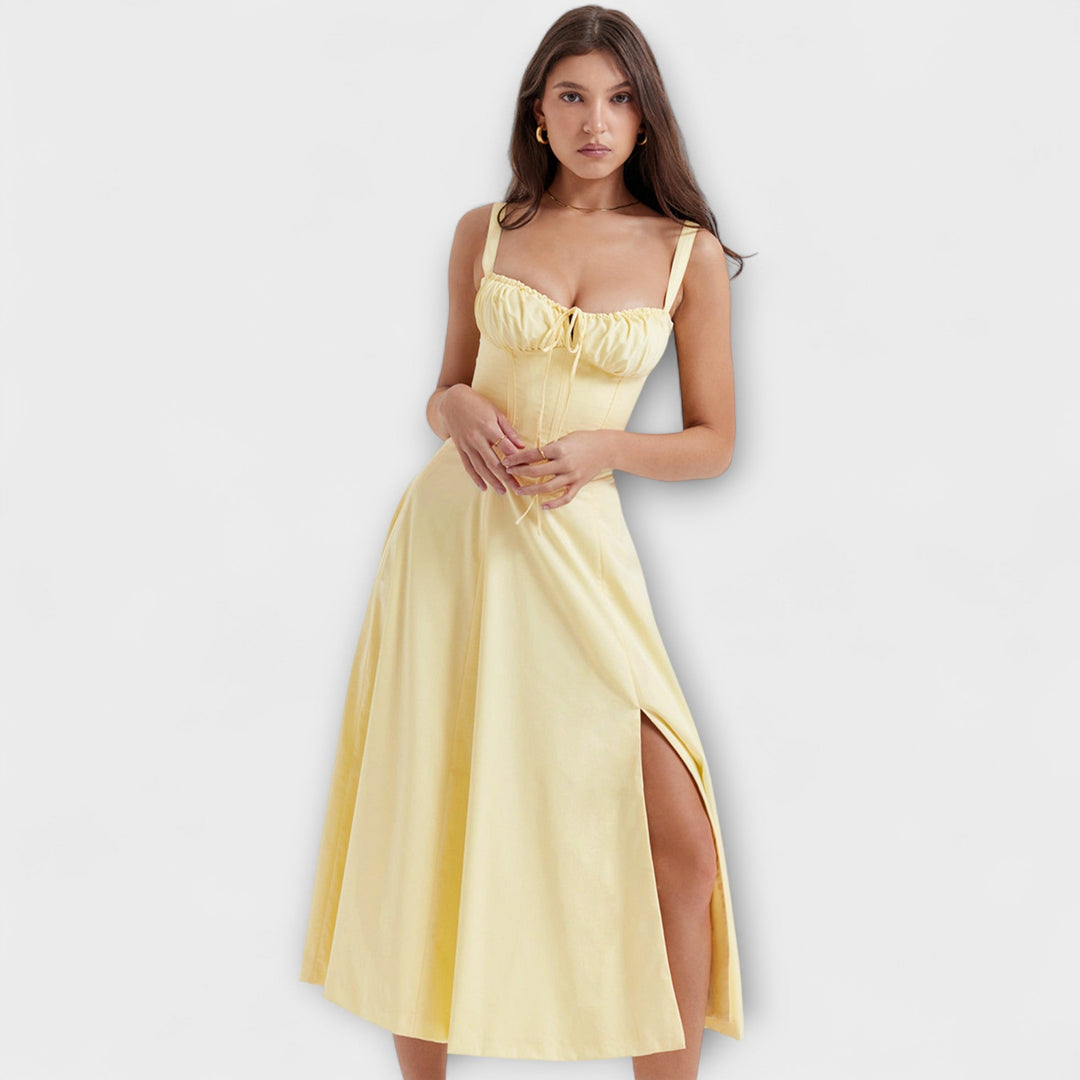 Zipporas - Robe ajustée avec un imprimé floral moderne de printemps