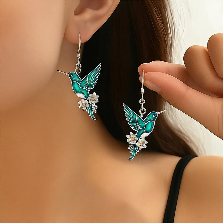 Magnifique collier avec colibri + boucles d'oreilles en cadeau – Offre limitée