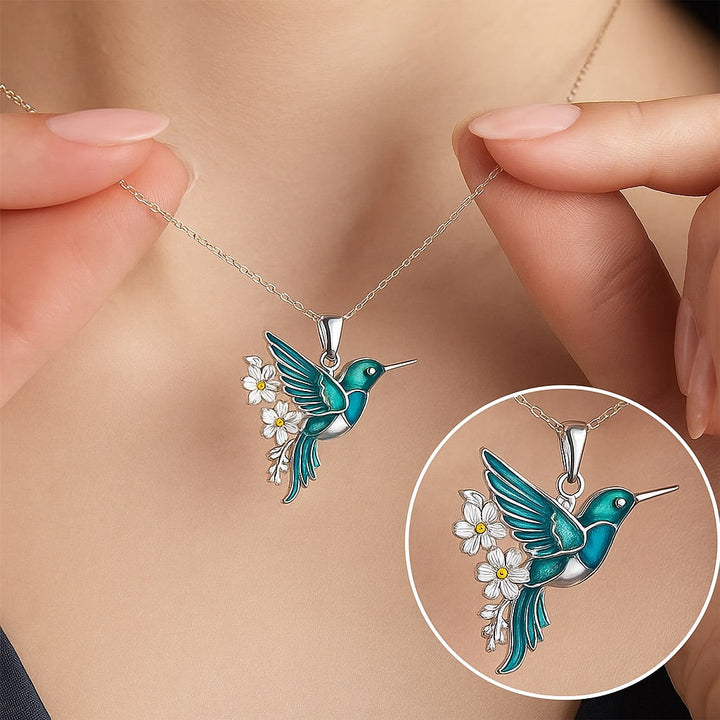 Magnifique collier avec colibri + boucles d'oreilles en cadeau – Offre limitée