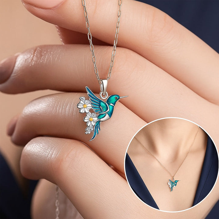 Magnifique collier avec colibri + boucles d'oreilles en cadeau – Offre limitée