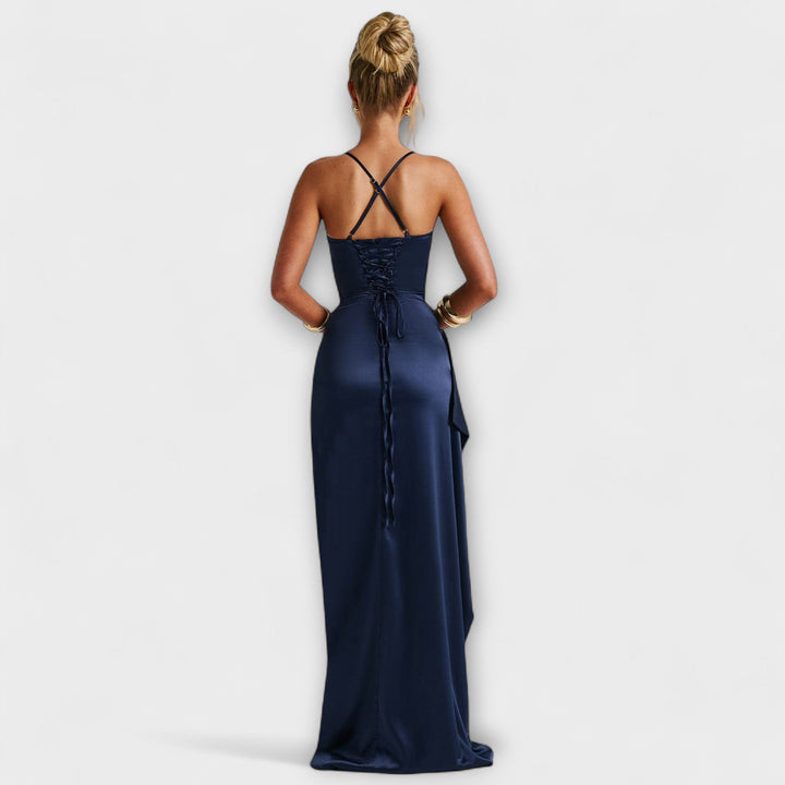 Krissi - Robe Maxi en Bleu Marine