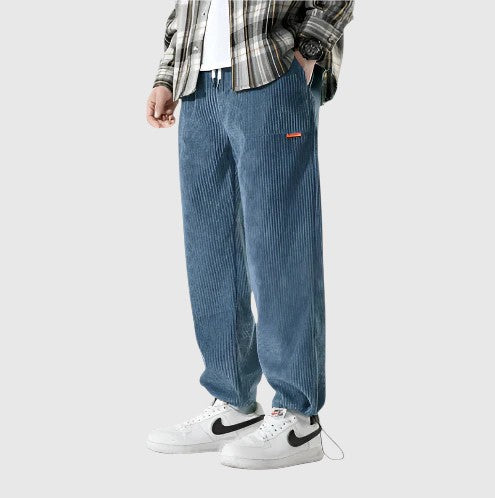 Libuše - Pantalons en velours côtelé Alloro
