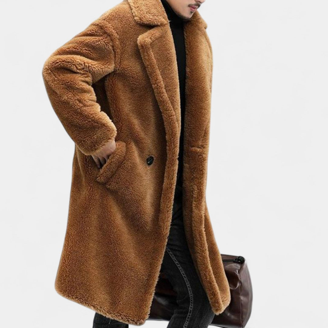 Patrik – Manteau teddy d'hiver avec revers